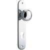Door Knob Paddington Oval Euro Polished Chrome CTC85mm H237xW50xP68mm in Polished Chrome
