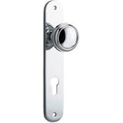 Door Knob Paddington Oval Euro Polished Chrome CTC85mm H237xW50xP68mm in Polished Chrome
