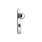 Door Knob Paddington Oval Privacy Polished Chrome CTC85mm H237xW50xP68mm in Polished Chrome