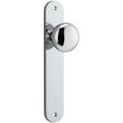 Door Knob Cambridge Oval Latch Polished Chrome H230xW40xP67mm in Polished Chrome