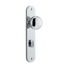 Door Knob Cambridge Oval Privacy Polished Chrome CTC85mm H230xW40xP67mm in Polished Chrome