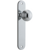 Door Knob Guildford Oval Latch Polished Chrome H230xW40xP60mm in Polished Chrome