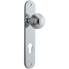 Door Knob Guildford Oval Euro Polished Chrome CTC85mm H230xW40xP60mm in Polished Chrome