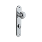 Door Knob Guildford Oval Privacy Polished Chrome CTC85mm H230xW40xP60mm in Polished Chrome