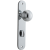 Door Knob Guildford Oval Privacy Polished Chrome CTC85mm H230xW40xP60mm in Polished Chrome