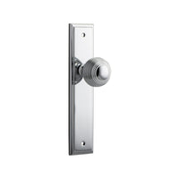 Door Knob Guildford Stepped Latch Polished Chrome H237xW50xP60mm in Polished Chrome