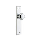 Door Knob Cambridge Chamfered Latch Polished Chrome H240xW50xP63mm in Polished Chrome