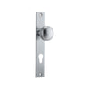 Door Knob Paddington Rectangular Euro Brushed Chrome CTC85mm H240xW38xP68mm in Brushed Chrome