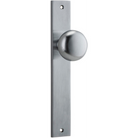Door Knob Cambridge Rectangular Latch Brushed Chrome H240xW38xP67mm in Brushed Chrome