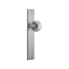 Door Knob Guildford Rectangular Latch Brushed Chrome H240xW38xP60mm in Brushed Chrome