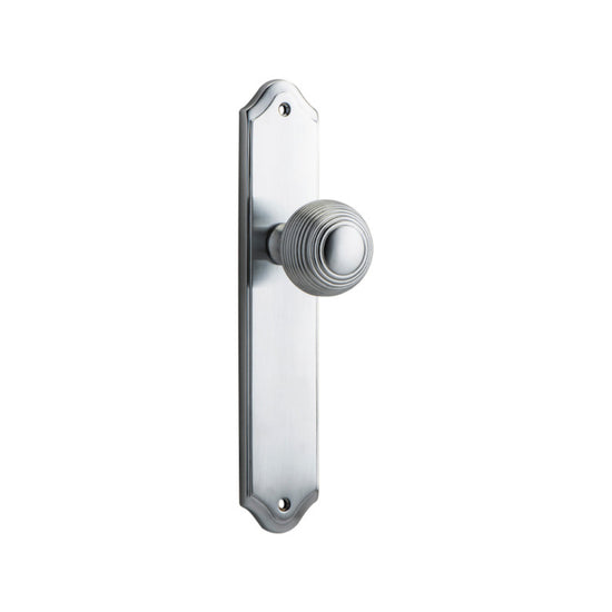 Door Knob Guildford Shouldered Latch Brushed Chrome H237xW50xP60mm in Brushed Chrome