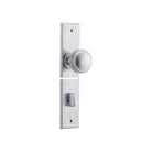 Door Knob Paddington Chamfered Privacy Brushed Chrome H240xW50xP63mm in Brushed Chrome