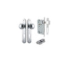 Door Knob Paddington Oval Euro Brushed Chrome CTC85mm H240xW40xP68mm Entrance Kit, Mortice Lock Euro Brushed Chrome CTC85mm Backset 60mm, Euro Cylinder Dual Function 5 Pin Brushed Chrome L65mm KA1 in Brushed Chrome