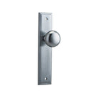 Door Knob Cambridge Stepped Latch Brushed Chrome H237xW50xP67mm in Brushed Chrome