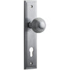 Door Knob Guildford Stepped Euro Brushed Chrome CTC85mm H237xW50xP60mm in Brushed Chrome