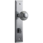 Door Knob Guildford Stepped Privacy Brushed Chrome CTC85mm H237xW50xP60mm in Brushed Chrome