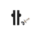 Door Knob Cambridge Rectangular Latch Matt Black H240xW38xP67mm Passage Kit Tube Latch Split Cam 'T' Striker Matt Black Backset 60mm in Matt Black
