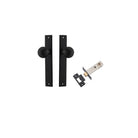 Door Knob Guildford Rectangular Latch Matt Black H240xW38xP60mm Passage Kit Tube Latch Split Cam 'T' Striker Matt Black Backset 60mm in Matt Black