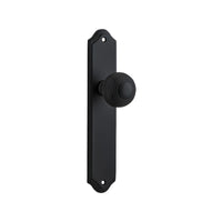 Door Knob Guildford Shouldered Latch Matt Black H237xW50xP60mm in Matt Black