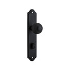 Door Knob Guildford Shouldered Privacy Matt Black CTC85mm H237xW50xP60mm in Matt Black