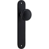 Door Knob Paddington Oval Latch Matt Black H237xW50xP68mm in Matt Black