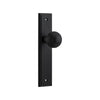 Door Knob Guildford Stepped Latch Matt Black H237xW50xP60mm in Matt Black