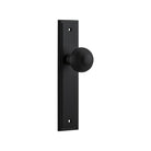 Door Knob Guildford Stepped Latch Matt Black H237xW50xP60mm in Matt Black