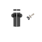 Door Knob Cambridge Chamfered Matt Black D55xP62mm BPH240xW50mm Passage Kit, Tube Latch Split Cam 'T' Striker Matt Black Backset 60mm in Matt Black