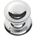 Centre Door Knob Round Chrome Plated P86mm Backplate 85mm in Chrome Plated