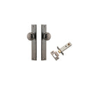 Door Knob Cambridge Rectangular Latch Distressed Nickel H240xW38xP67mm Passage Kit Tube Latch Split Cam 'T' Striker Distressed Nickel Backset 60mm in Distressed Nickel