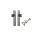 Door Knob Guildford Rectangular Latch Distressed Nickel H240xW38xP60mm Passage Kit Tube Latch Split Cam 'T' Striker Distressed Nickel Backset 60mm in Distressed Nickel