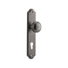 Door Knob Paddington Shouldered Euro Distressed Nickel CTC85mm H237xW50xP68mm in Distressed Nickel