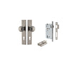 Door Knob Paddington Chamfered Euro Pair Distressed Nickel CTC85mm D55xP63mm BPH240xW50mm, Mortice Lock Euro Distressed Nickel CTC85mm Backset 60mm, Euro Cylinder Dual Function 5 Pin Distressed Nickel 65mm KA4 in Distressed Nickel