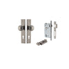Door Knob Paddington Chamfered Euro Pair Distressed Nickel CTC85mm D55xP63mm BPH240xW50mm, Mortice Lock Euro Distressed Nickel CTC85mm Backset 60mm, Euro Cylinder Key Thumb 5 Pin Distressed Nickel 65mm KA4 in Distressed Nickel