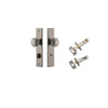 Door Knob Paddington Chamfered Privacy Distressed Nickel CTC85mm D55xP63mm BPH240xW50mm Privacy Kit, Tube Latch Split Cam 'T' Striker Distressed Nickel Backset 60mm, Privacy Bolt Round Bolt Distressed Nickel Backset 60mm in Distressed Nickel