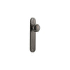 Door Knob Cambridge Oval Latch Distressed Nickel H230xW40xP67mm in Distressed Nickel