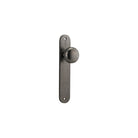 Door Knob Cambridge Oval Latch Distressed Nickel H230xW40xP67mm in Distressed Nickel