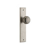 Door Knob Cambridge Chamfered Latch Distressed Nickel H240xW50xP63mm in Distressed Nickel