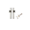 Door Knob Paddington Rectangular Latch Polished Nickel H240xW38xP68mm Passage Kit Tube Latch Split Cam 'T' Striker Polished Nickel Backset 60mm in Polished Nickel