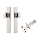 Pair of Iver Paddington knobs with rectangular backplates, showcasing elegant architectural hardware for doors.
