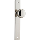 Door Knob Cambridge Rectangular Latch Polished Nickel H240xW38xP67mm in Polished Nickel