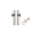 Door Knob Guildford Rectangular Latch Polished Nickel H240xW38xP60mm Passage Kit Tube Latch Split Cam 'T' Striker Polished Nickel Backset 60mm in Polished Nickel