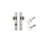 Door Knob Guildford Rectangular Privacy Polished Nickel CTC85mm H240xW38xP60mm Inbuilt Privacy Kit Tube Latch Split Cam 'T' Striker Polished Nickel Backset 60mm, Privacy Bolt Round Bolt Polished Nickel Backset 60mm in Polished Nickel