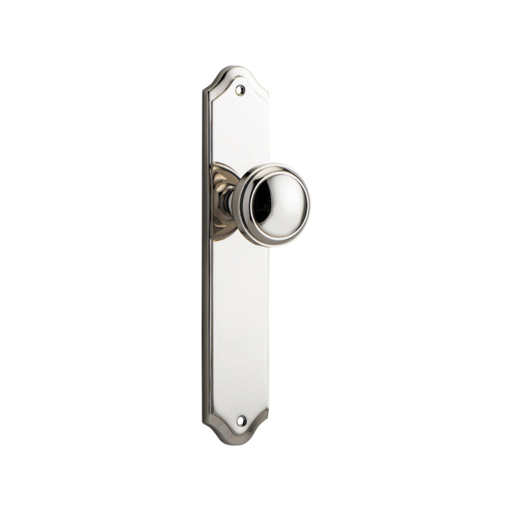 Door Knob Paddington Shouldered Latch Polished Nickel H237xW50xP68mm in Polished Nickel