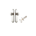 Door Knob Guildford Shouldered Latch Polished Nickel H240xW50xP60mm Passage Kit, Tube Latch Split Cam 'T' Striker Polished Nickel Backset 60mm in Polished Nickel