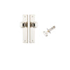 Door Knob Paddington Chamfered Polished Nickel D55xP63mm BPH240xW50mm Passage Kit, Tube Latch Split Cam 'T' Striker Polished Nickel Backset 60mm in Polished Nickel