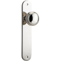 Door Knob Paddington Oval Latch Polished Nickel H237xW50xP68mm in Polished Nickel