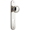 Door Knob Paddington Oval Euro Polished Nickel CTC85mm H237xW50xP68mm in Polished Nickel
