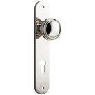 Door Knob Paddington Oval Euro Polished Nickel CTC85mm H237xW50xP68mm in Polished Nickel