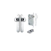 Door Knob Paddington Oval Euro Polished Nickel CTC85mm H240xW40xP68mm Entrance Kit, Mortice Lock Euro Polished Nickel CTC85mm Backset 60mm, Euro Cylinder Dual Function 5 Pin Polished Nickel L65mm KA1 in Polished Nickel